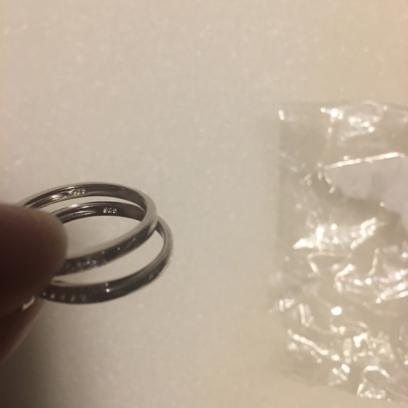 Princess cut SS CZ Bridal Set - Sz 7 - Picture 7 of 7